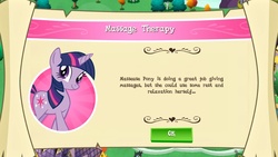 Size: 1136x640 | Tagged: safe, gameloft, suave touch, twilight sparkle, g4