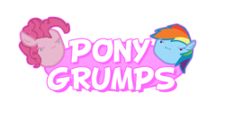 Size: 1920x1080 | Tagged: safe, artist:keno9988, pinkie pie, rainbow dash, g4, game grumps, pony grumps, text