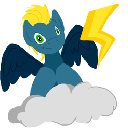 Size: 512x512 | Tagged: safe, artist:grim-tales, oc, oc only, pegasus, pony, cloud, male, smiling, solo, stallion