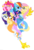 Size: 2750x4000 | Tagged: dead source, safe, artist:navitaserussirus, applejack, fluttershy, pinkie pie, rainbow dash, rarity, trixie, twilight sparkle, genie, g4, blushing, female, lesbian, lip bite, magic lamp, mane six, scared, ship:flutterdash, ship:rarijack, ship:twixie, shipping, simple background, transparent background, vector