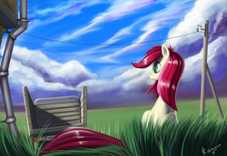 Size: 2000x1378 | Tagged: safe, artist:rublegun, roseluck, g4, female, solo, truck