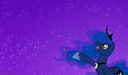 Size: 3373x2000 | Tagged: safe, artist:redapropos, princess luna, g4, female, night, solo, stars, traditional royal canterlot voice