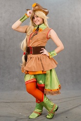 Size: 683x1024 | Tagged: safe, artist:asterateya, applejack, human, g4, cosplay, irl, irl human, photo