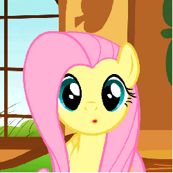 Size: 540x540 | Tagged: safe, screencap, fluttershy, a bird in the hoof, g4, season 1, :o, animated, female, open mouth, solo