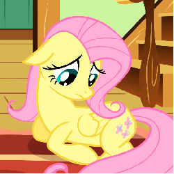 Size: 540x540 | Tagged: safe, screencap, fluttershy, pony, a bird in the hoof, g4, season 1, :o, animated, female, open mouth, solo