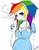 Size: 2200x2800 | Tagged: safe, artist:jviorphine, rainbow dash, human, g4, breasts, busty rainbow dash, female, humanized, pregnant