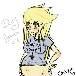 Size: 1500x1500 | Tagged: safe, artist:jviorphine, derpy hooves, human, g4, female, humanized, pregnant, solo