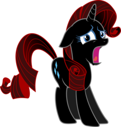 Size: 1280x1339 | Tagged: safe, artist:vipeydashie, oc, oc only, g4, familiar, female, floppy ears, not rarity, recolor, red and black oc, simple background, solo, transparent background, vector