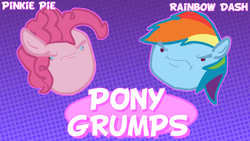 Size: 1366x768 | Tagged: safe, artist:keno9988, pinkie pie, rainbow dash, g4, game grumps, pony grumps