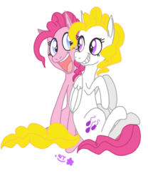 Size: 500x600 | Tagged: safe, artist:wolfytails, pinkie pie, surprise, g1, g4, g1 to g4, generation leap