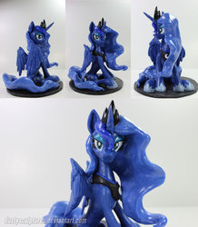 Size: 600x688 | Tagged: safe, artist:dustysculptures, princess luna, g4, female, sculpture, solo