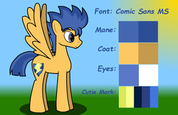 Size: 800x518 | Tagged: safe, flash sentry, pegasus, pony, ask flash sentry, g4, ask, backwards cutie mark, clothes, coat, comic sans, cutie mark, eyes, male, mane, palette, reference sheet, solo, stallion, tumblr