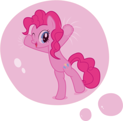 Size: 1333x1311 | Tagged: safe, artist:mlpwreck12345, pinkie pie, earth pony, pony, g4, bubble, female, in bubble, mare, pinkie pie trapped in a balloon, pinkie pie trapped in a bubble, simple background, solo, transparent background