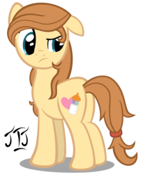 Size: 3000x3720 | Tagged: safe, artist:mlp-scribbles, oc, oc only, oc:cream heart, earth pony, pony, g4, butt, creambutt, cutie mark, female, hooves, looking back, mare, plot, simple background, solo, transparent background