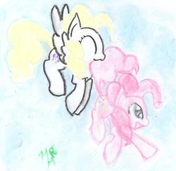 Size: 4255x4122 | Tagged: safe, artist:werewolf883, pinkie pie, surprise, g4, absurd resolution, traditional art