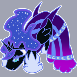 Size: 450x450 | Tagged: safe, artist:alienkittykun, nightmare moon, g4, clothes, cute, dress, female, solo