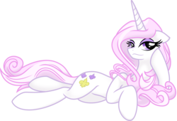 Size: 5000x3398 | Tagged: safe, artist:kp-shadowsquirrel, artist:spier17, fleur-de-lis, pony, unicorn, g4, absurd resolution, bedroom eyes, draw me like one of your french girls, eyeshadow, female, floppy ears, looking at you, makeup, miss fleur is trying to seduce us, pose, prone, simple background, smiling, solo, transparent background, vector