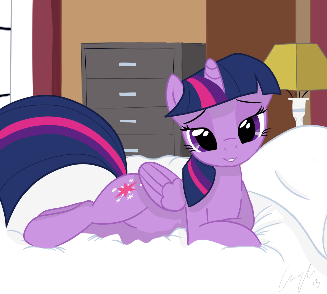 twilight sparkle, alicorn, pony, absurd resolution, adorasexy, bed, bedroom ...