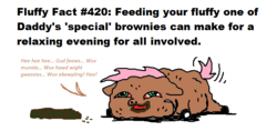 Size: 774x365 | Tagged: safe, artist:roodypoo, fluffy pony, brownies, fluffy tips, marijuana, stoned
