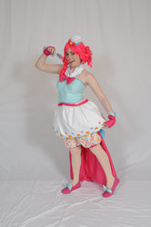 Size: 2000x3008 | Tagged: safe, artist:g0n3morganna, pinkie pie, human, g4, clothes, cosplay, dignified wear, dress, gala dress, irl, irl human, pantyhose, photo, solo