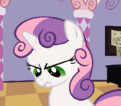 Size: 650x569 | Tagged: safe, screencap, sweetie belle, g4, sisterhooves social, animated, female, solo