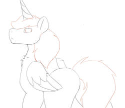 Size: 3600x3120 | Tagged: safe, artist:lockhe4rt, oc, oc only, alicorn, pony, alicorn oc, black, red, solo