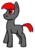 Size: 159x225 | Tagged: safe, artist:lunatichell, oc, oc only, earth pony, pony, blank flank, simple background, solo