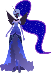 Size: 724x1022 | Tagged: safe, artist:senwyn1, nightmare moon, human, g4, clothes, dress, female, helmet, humanized, pony coloring, simple background, solo, transparent background