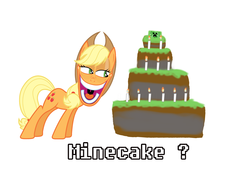 Size: 2149x1479 | Tagged: safe, applejack, g4, creepy, female, meme, minecraft, solo, woody face