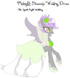 Size: 560x624 | Tagged: safe, artist:queen luna/luna the great, oc, oc only, oc:midnight blossom, bat pony, pony, the cellar, wedding