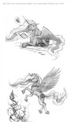 Size: 744x1280 | Tagged: safe, artist:baron engel, princess luna, g4, monochrome, pencil drawing, traditional art