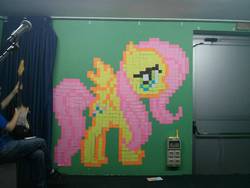 Size: 1280x960 | Tagged: safe, artist:haveapony, fluttershy, g4, irl, photo, sticky note, traditional art