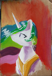 Size: 2112x3096 | Tagged: safe, artist:porkchopsammie, princess celestia, g4, female, solo, traditional art