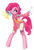 Size: 520x761 | Tagged: safe, artist:kamicheetah, pinkie pie, earth pony, anthro, unguligrade anthro, g4, balloon, confetti, cute, diapinkes, example, female, happy, looking at you, open mouth, pocket confetti, simple background, solo, white background