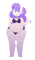Size: 441x750 | Tagged: safe, artist:secretgoombaman12345, diamond tiara, human, ask chubby diamond, g4, animated, bbw, belly, belly button, chubby, dressup, fat, female, humanized, impossibly wide hips, muffin top, solo, wide hips