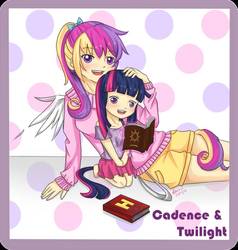 Size: 873x916 | Tagged: source needed, safe, princess cadance, twilight sparkle, human, g4, humanized, tailed humanization, winged humanization