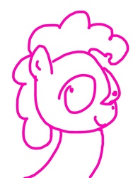 Size: 768x1024 | Tagged: safe, pinkie pie, g4, derp, doodle, female, monochrome, solo