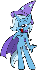 Size: 369x656 | Tagged: safe, artist:tinker-tock, trixie, anthro, unguligrade anthro, g4, barbie doll anatomy, belly button, breasts, featureless breasts, featureless crotch, female, simple background, solo, white background