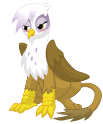 Size: 4500x5400 | Tagged: safe, artist:xniclord789x, gilda, griffon, g4, absurd resolution, belly, big belly, blushing, cute, female, gildadorable, pregnant, shy, simple background, sitting, smiling, solo, transparent background, vector
