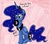 Size: 1280x1116 | Tagged: safe, artist:newyorkx3, princess luna, g4, behaving like a dog, cute, doggy luna, female, fetch, frisbee, lunabetes, mouth hold, sitting, smiling, solo, traditional art