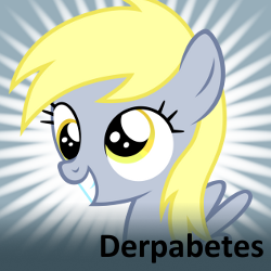 Size: 250x250 | Tagged: safe, derpy hooves, g4, cute, derpabetes, female, filly, filly derpy, meta, solo, spoilered image joke, younger
