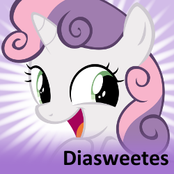 Size: 250x250 | Tagged: safe, sweetie belle, g4, cute, diasweetes, female, meta, solo, spoilered image joke