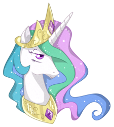 Size: 982x1091 | Tagged: safe, artist:maltese101, princess celestia, alicorn, pony, g4, bust, female, mare, simple background, solo, transparent background