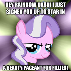 Size: 580x580 | Tagged: safe, diamond tiara, rainbow dash, g4, advice diamond tiara, advice meme, exploitable meme, female, meme, solo, toddlers and tiaras