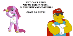 Size: 1280x1573 | Tagged: safe, berry punch, berryshine, g4, duff man, exploitable meme, make it happen, male, meme, meta, text, the simpsons