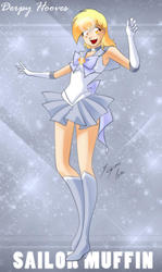 Size: 1693x2850 | Tagged: safe, artist:shinta-girl, derpy hooves, human, g4, armpits, boots, crossover, female, high heel boots, humanized, sailor moon (series), sailor senshi, shoes, solo, thigh boots