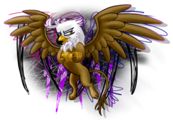 Size: 2012x1400 | Tagged: safe, artist:wolframclaws, gilda, griffon, g4, guilder, rule 63, simple background, solo, transparent background