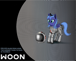 Size: 6272x5056 | Tagged: safe, artist:nukechasr24, princess luna, alicorn, pony, g4, absurd resolution, female, filly, mare, moon, moon (film), parody, ponified, s1 luna, sam rockwell, solo, woona