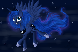 Size: 2560x1707 | Tagged: safe, artist:vird-gi, artist:wourdeluck, princess luna, g4, female, solo