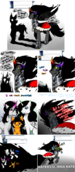 Size: 1024x2353 | Tagged: safe, artist:bingk, king sombra, oc, umbrum, g4, ask, asktyrantsombra, comic, groucho mask, haters gonna hate, tumblr